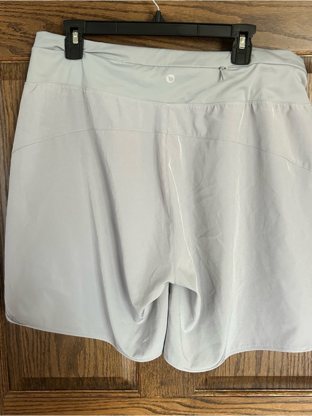 Baleaf Light Gray Women's Athletic Shorts with Drawstring Waist - Picture 2 of 3